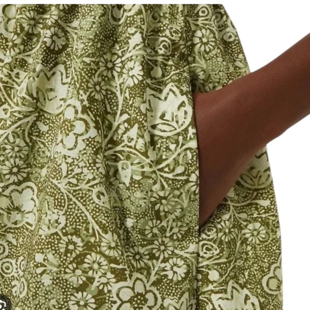 Tuckernuck Bergamot Floral Walker Dress M NWT Green Cotton Midi w Pockets - Picture 5 of 10